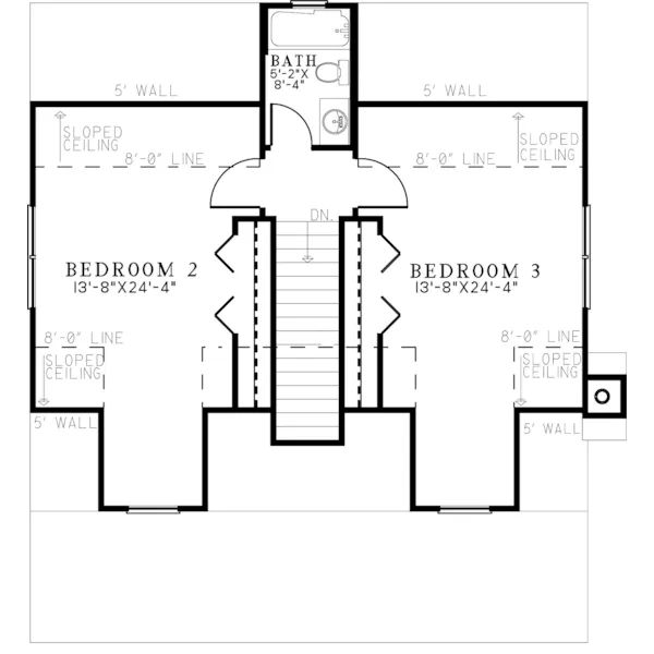 Farmhouse Plan Second Floor - Saddler Falls Rustic Cabin 155D-0293 | House Plans and More