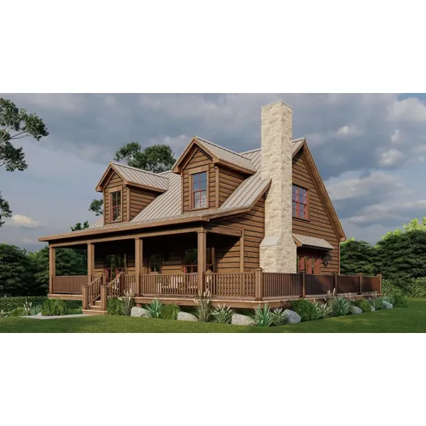 Farmhouse Plan Front Photo 02 - Saddler Falls Rustic Cabin 155D-0293 | House Plans and More