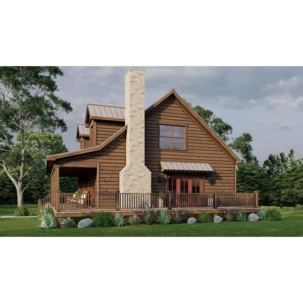 Farmhouse Plan Front Photo 03 - Saddler Falls Rustic Cabin 155D-0293 | House Plans and More