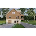 Farmhouse Plan Side View Photo 01 - Saddler Falls Rustic Cabin 155D-0293 | House Plans and More