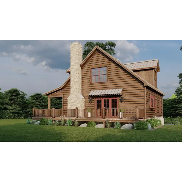 Farmhouse Plan Side View Photo 02 - Saddler Falls Rustic Cabin 155D-0293 | House Plans and More