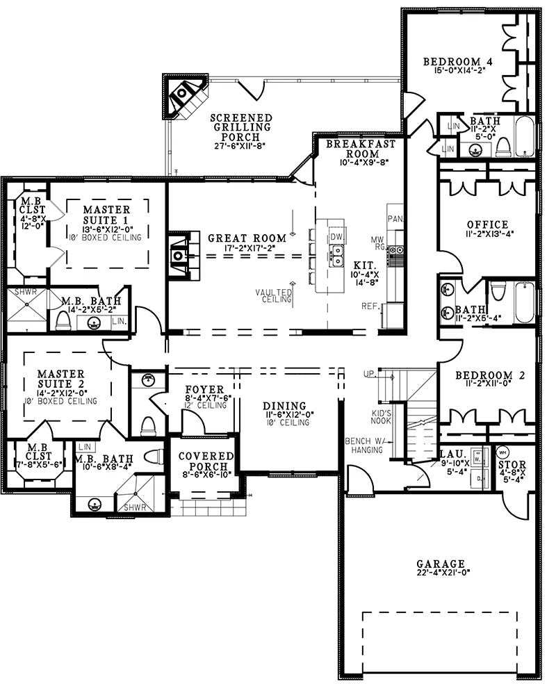 Country French House Plan First Floor - 155D-0294 | House Plans and More