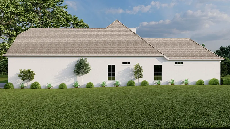 Country French House Plan Side View Photo - 155D-0294 | House Plans and More