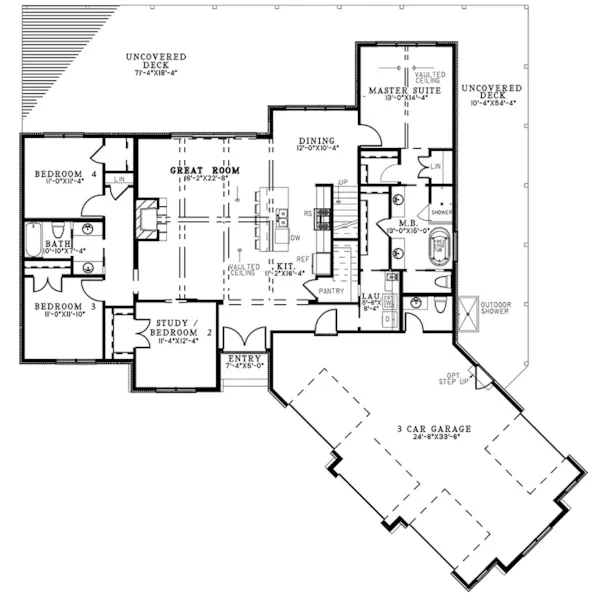 Farmhouse Plan First Floor - 155D-0296 | House Plans and More