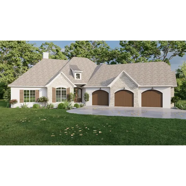 Farmhouse Plan Front of Home - 155D-0296 | House Plans and More