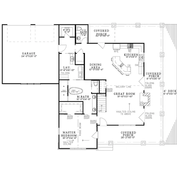 Farmhouse Plan First Floor - 155D-0301 | House Plans and More