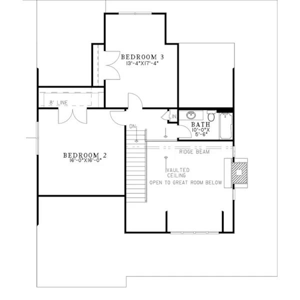 Farmhouse Plan Second Floor - 155D-0301 | House Plans and More