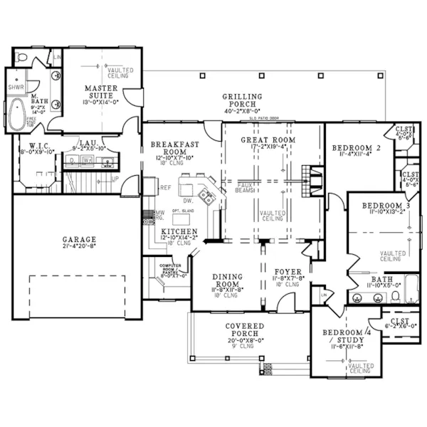 Luxury House Plan First Floor - 155D-0303 | House Plans and More