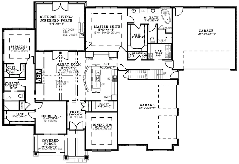 Luxury House Plan First Floor - 155D-0304 | House Plans and More