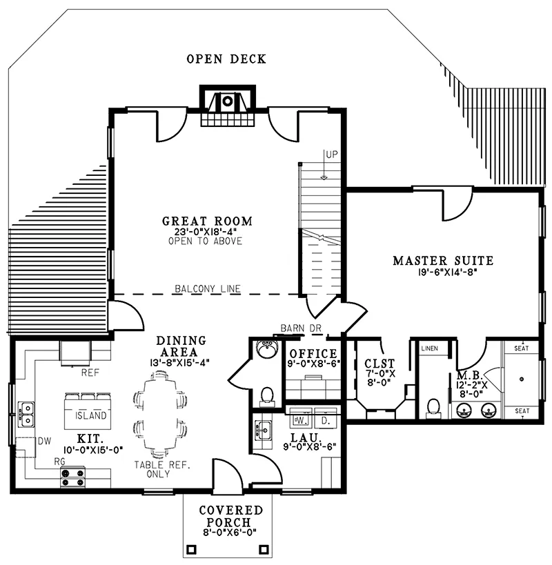 Vacation House Plan First Floor - 155D-0305 | House Plans and More