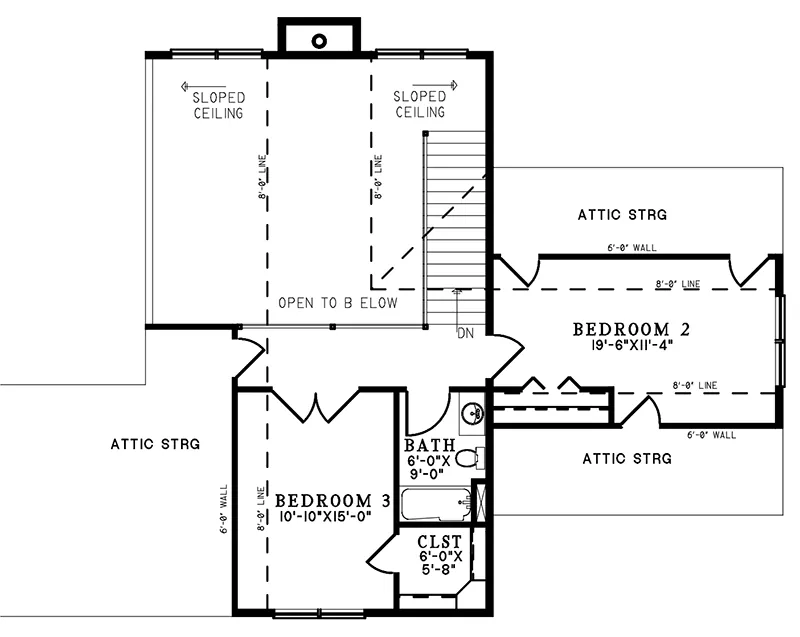 Vacation House Plan Second Floor - 155D-0305 | House Plans and More