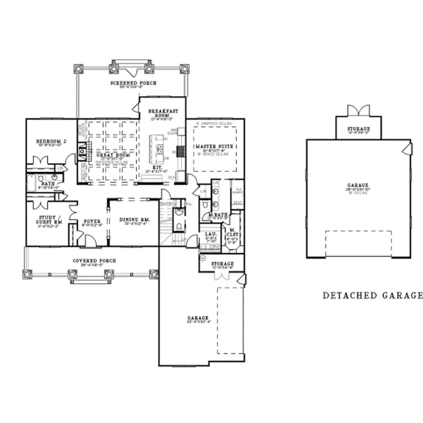 Southern House Plan First Floor - 155D-0306 | House Plans and More