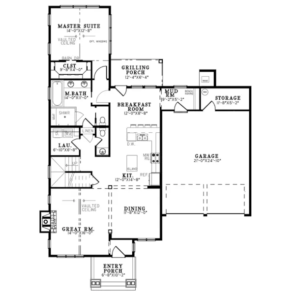 Mountain House Plan First Floor - 155D-0307 | House Plans and More