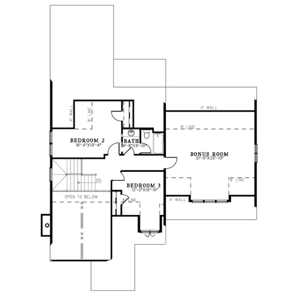 Mountain House Plan Second Floor - 155D-0307 | House Plans and More