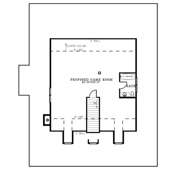 Beach & Coastal House Plan Second Floor - 155D-0310 | House Plans and More