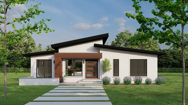 Contemporary House Plan Front of Home - 155D-0312 | House Plans and More