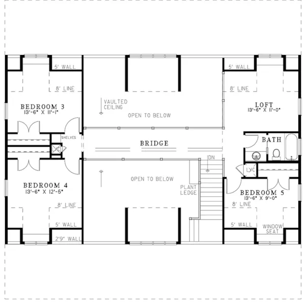 Waterfront House Plan Second Floor - 155D-0314 | House Plans and More