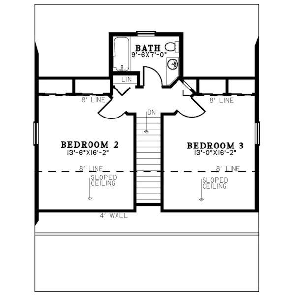 Mountain House Plan Second Floor - 155D-0318 | House Plans and More