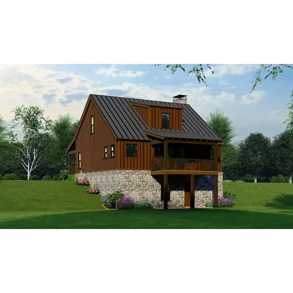 Mountain House Plan Rear Photo 02 - 155D-0318 | House Plans and More