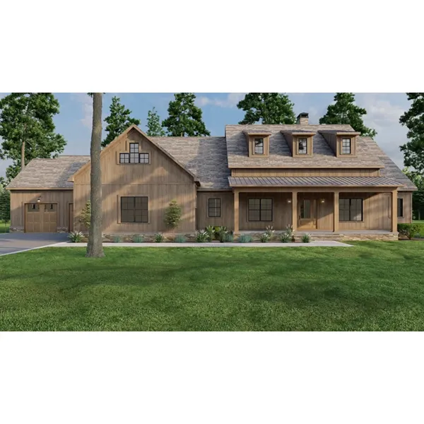 Luxury House Plan Front of Home - Misty Mountain Arts & Crafts Style - Search House Plans and More