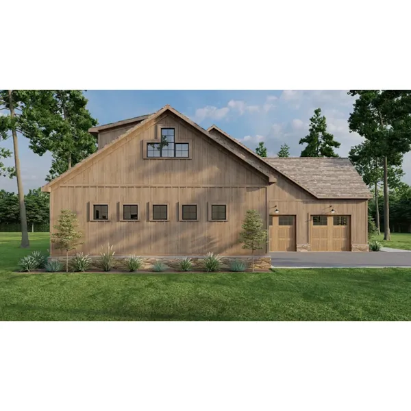 Luxury House Plan Side View Photo - Misty Mountain Arts & Crafts Style - Search House Plans and More