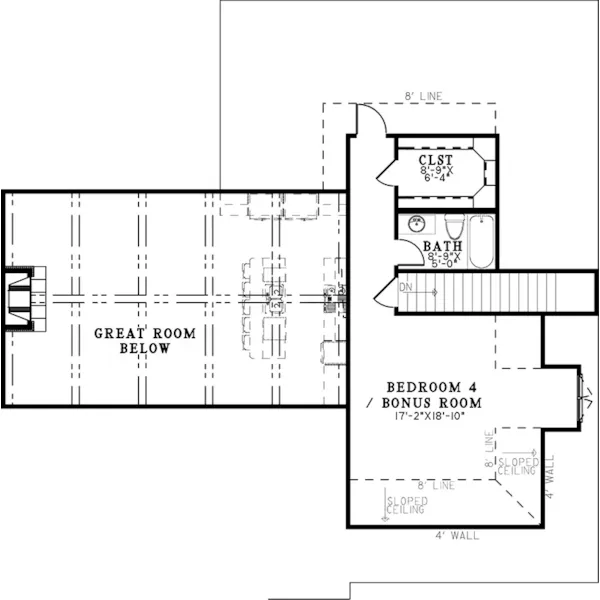 Craftsman House Plan Second Floor - 155D-0334 | House Plans and More