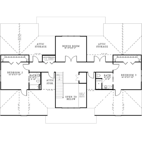 Mountain House Plan Second Floor - Magdalen Farms Modern Farmhouse 155S-0002 - Shop House Plans and More