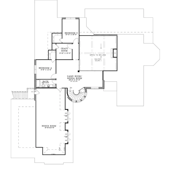 Country French House Plan Second Floor - 155D-0003 | House Plans and More