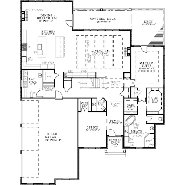 Luxury House Plan First Floor - Westinview Place Luxury Home 155S-0005 | House Plans and More