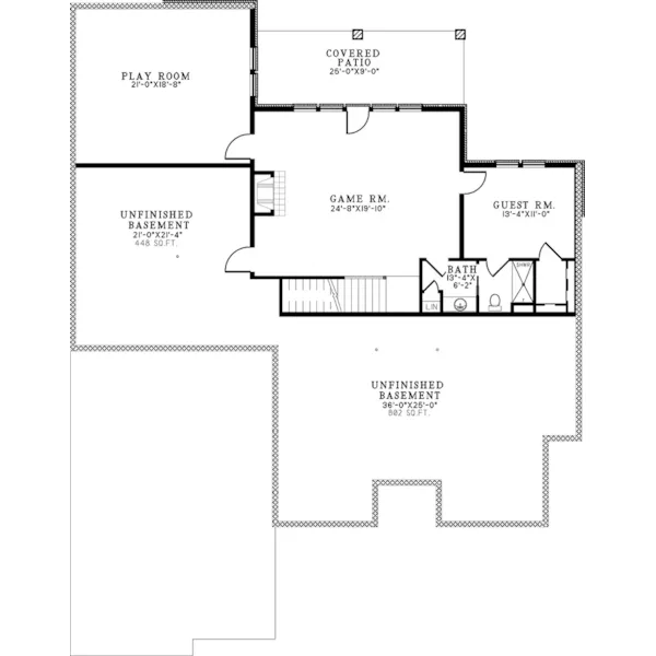 Luxury House Plan Lower Level Floor - Westinview Place Luxury Home 155S-0005 | House Plans and More