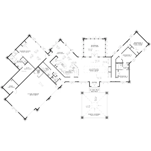 Waterfront House Plan First Floor - 155S-0006 | House Plans and More