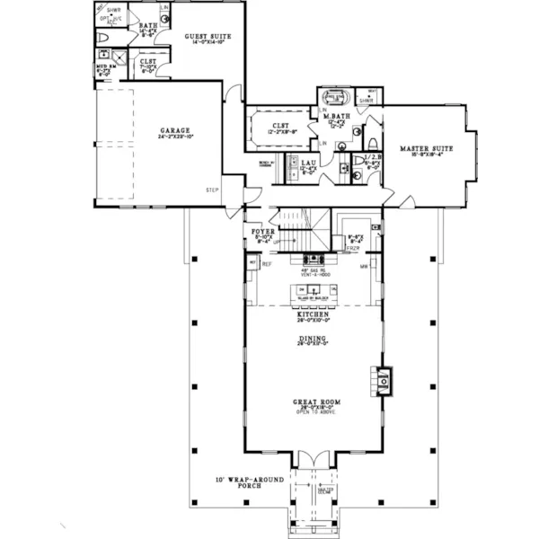 Farmhouse Plan Second Floor - 155S-0011 | House Plans and More