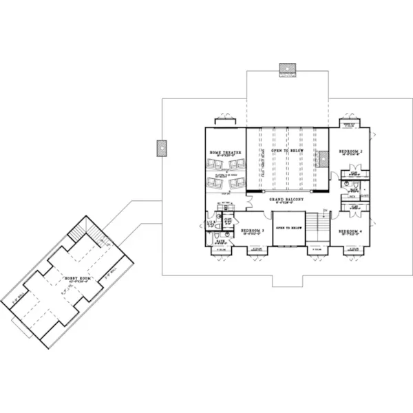 Arts & Crafts House Plan Second Floor - 155S-0012 | House Plans and More