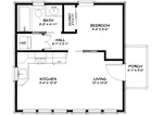 Beach & Coastal House Plan First Floor - Gardenvilla Country Cottage 156D-0001 - Search House Plans and More