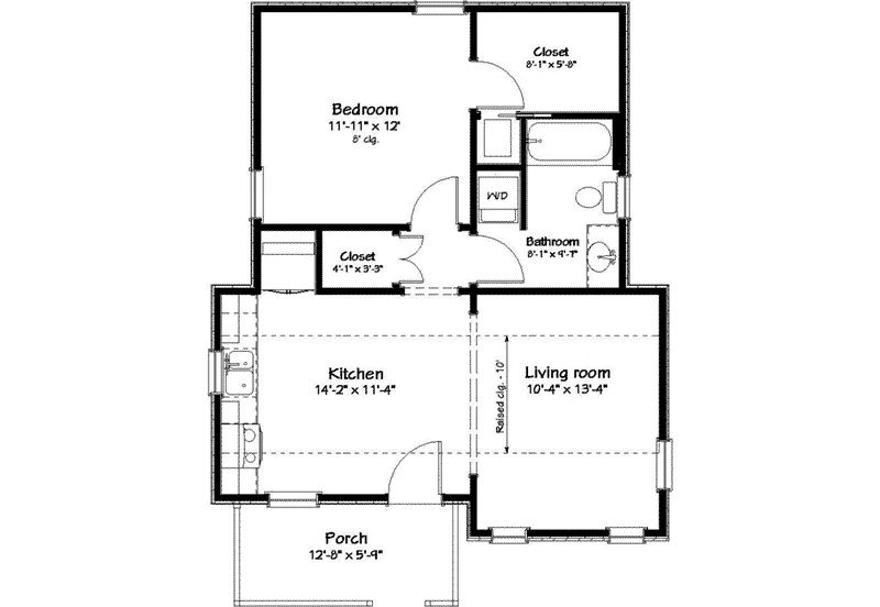 Ranch House Plan First Floor - Landenberg Country Cottage 156D-0003 - Shop House Plans and More