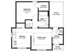 Ranch House Plan First Floor - Stockton Hill Country Cottage 156D-0005 - Shop House Plans and More