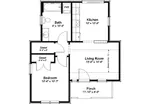 Ranch House Plan First Floor - Avondale Lane Country Home 156D-0006 - Search House Plans and More