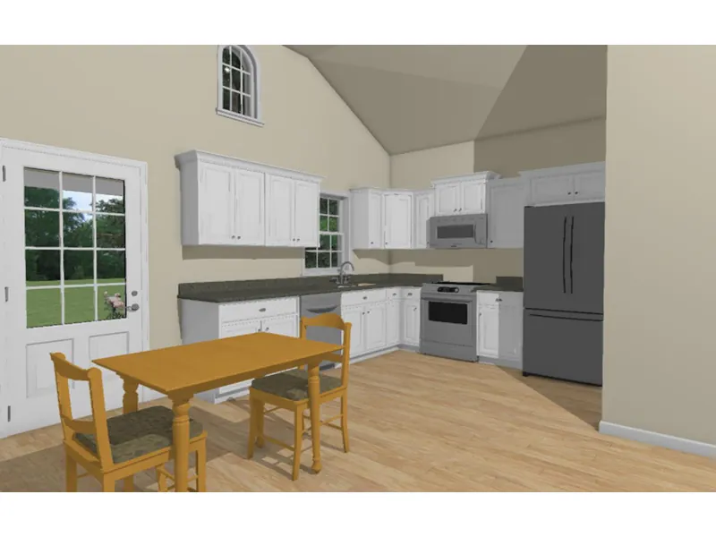 Country House Plan Kitchen Photo 01 - Fairhaven Hill Small Home 156D-0007 - Search House Plans and More