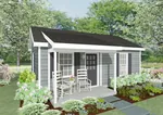 Country House Plan Front of Home - Millford Small Country Home 156D-0008 - Shop House Plans and More