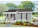 Country House Plan Front Photo 01 - Millford Small Country Home 156D-0008 - Shop House Plans and More