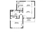 Ranch House Plan First Floor - Stillwater Bay Small Home 156D-0009 - Shop House Plans and More