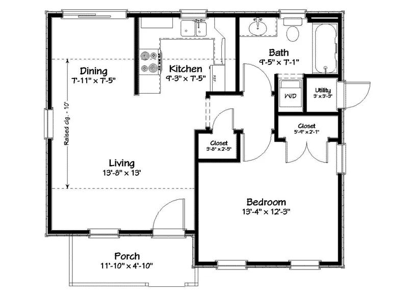 Ranch House Plan First Floor - Sundale Lane Country Home 156D-0010 - Shop House Plans and More