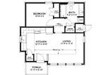 Bungalow House Plan First Floor - Lydia Country Cottage Home 156D-0014 - Shop House Plans and More