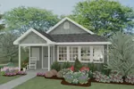 Ranch House Plan Front of House 156D-0014