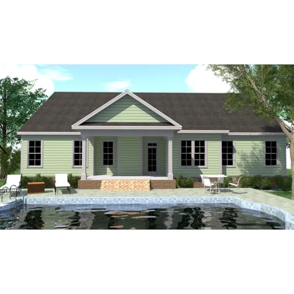 Rustic House Plan Rear Photo 01 - Benbrook Lake Ranch Home 157D-0002 - Search House Plans and More