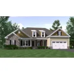 Ranch House Plan Front of House 157D-0003