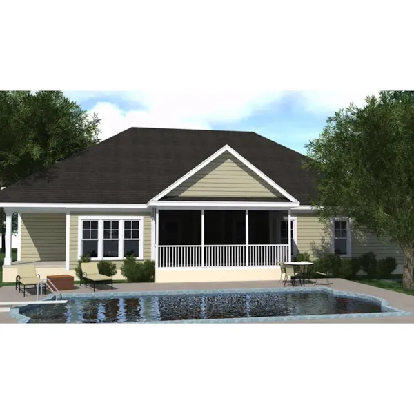 Ranch House Plan Rear Photo 01 - Forest Grove Ranch Home 157D-0003 - Search House Plans and More