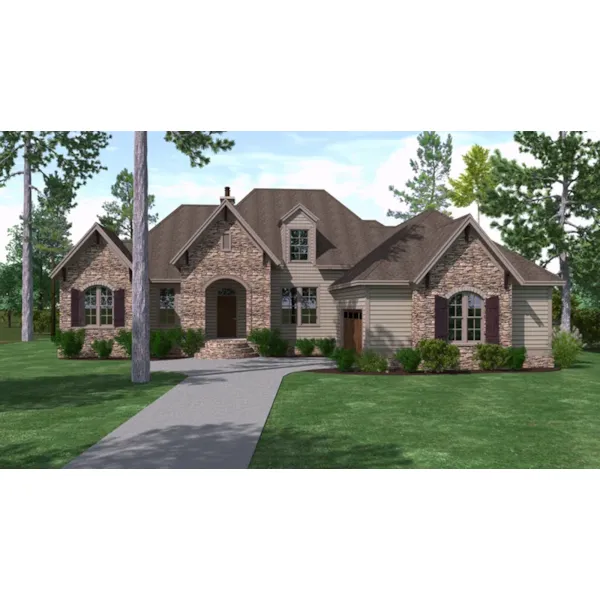 European House Plan Front of Home - Catarina European Home 157D-0004 - Search House Plans and More