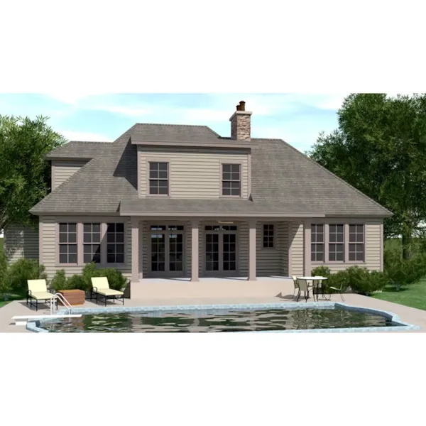 European House Plan Rear Photo 01 - Catarina European Home 157D-0004 - Search House Plans and More