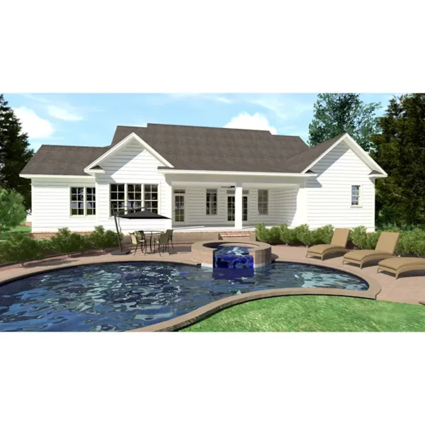 Modern Farmhouse Plan Rear Photo 01 - Dalton Pond Country Home 157D-0006 - Search House Plans and More